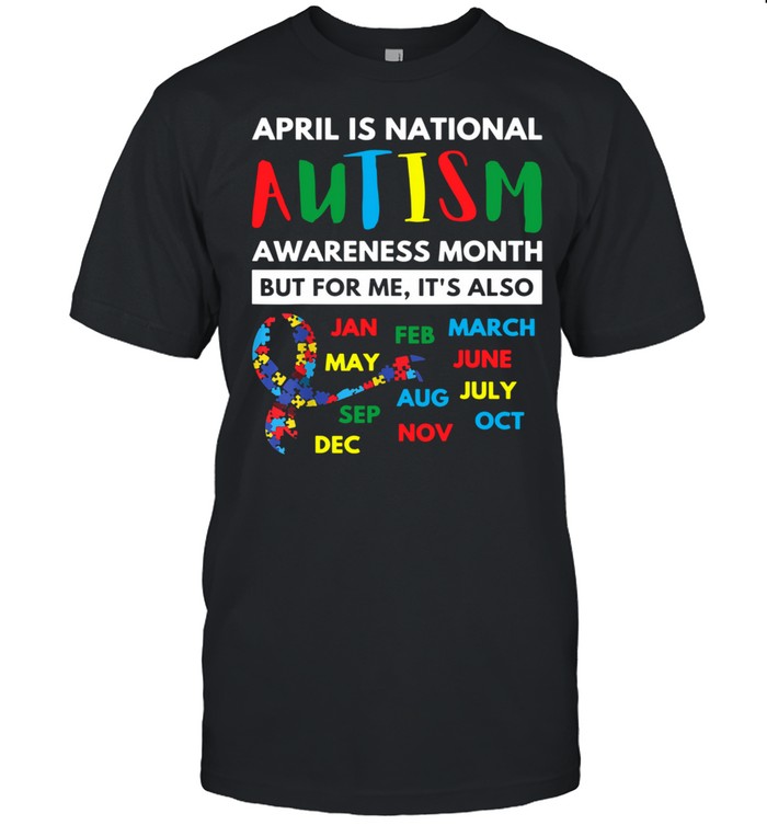 April is national autism awareness month Rainbow  Classic Men's T-shirt