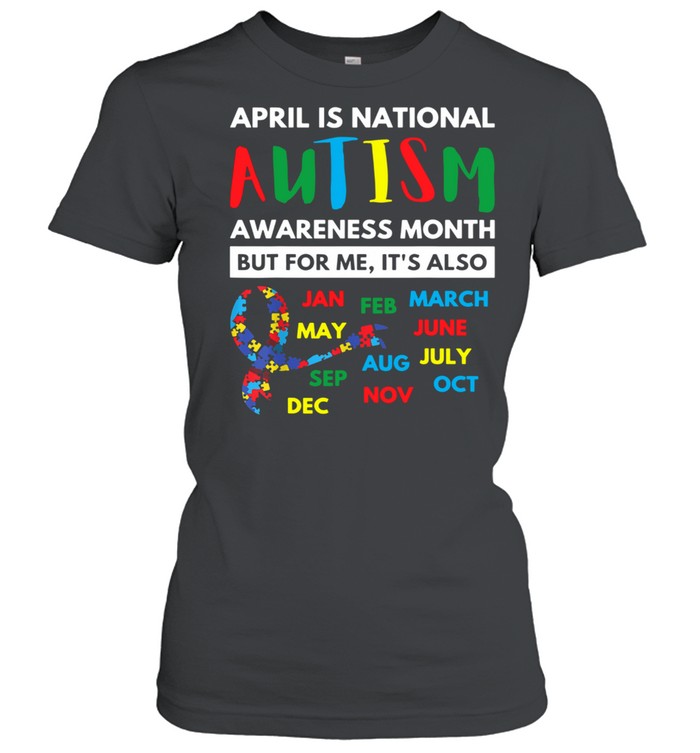 April is national autism awareness month Rainbow  Classic Women's T-shirt