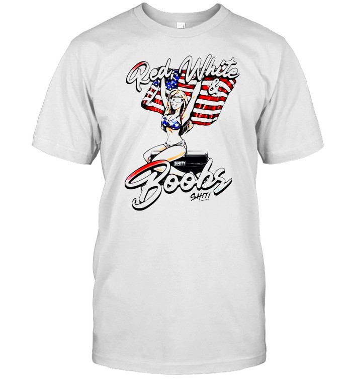 Red white and boobs 4th of July shirt