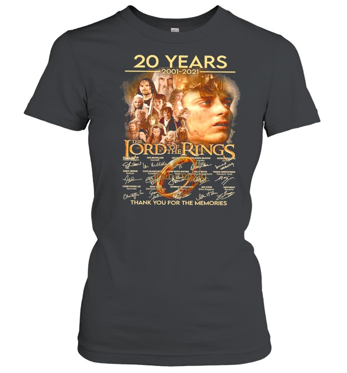 20 years 2001 2021 the lord of the rings thank you for the memories shirt Classic Women's T-shirt