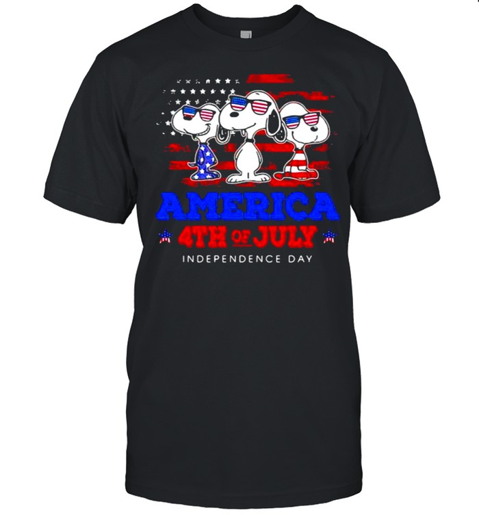 America 4th Of July Independence Day Snoopy Classic Men's T-shirt