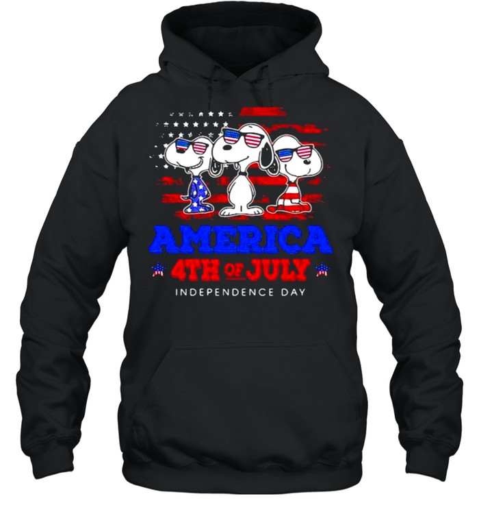 America 4th Of July Independence Day Snoopy Unisex Hoodie