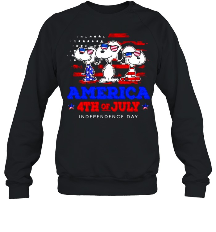 America 4th Of July Independence Day Snoopy Unisex Sweatshirt