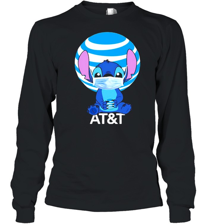 Baby stitch face mask hug at&t logo shirt Long Sleeved T-shirt