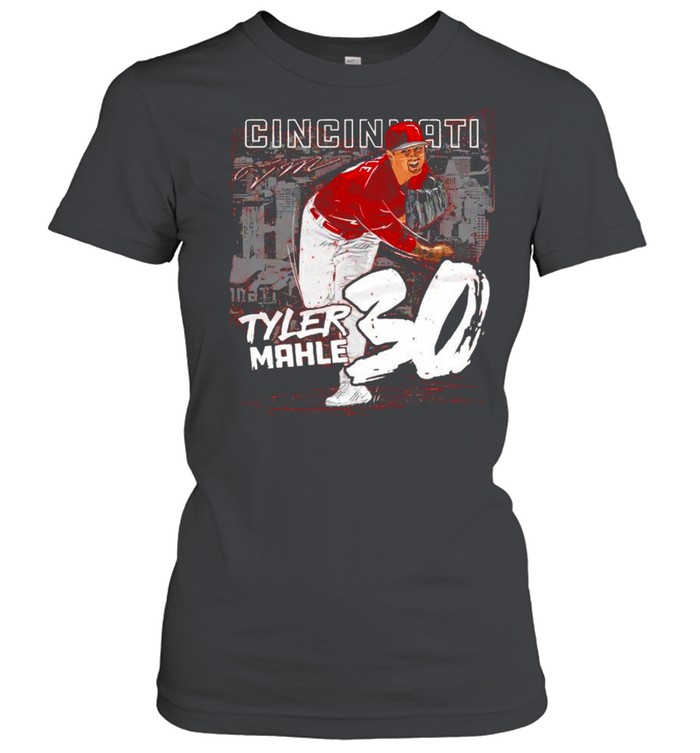 Cincinnati Baseball 30 Tyler Mahle throw ball signature shirt Classic Women's T-shirt