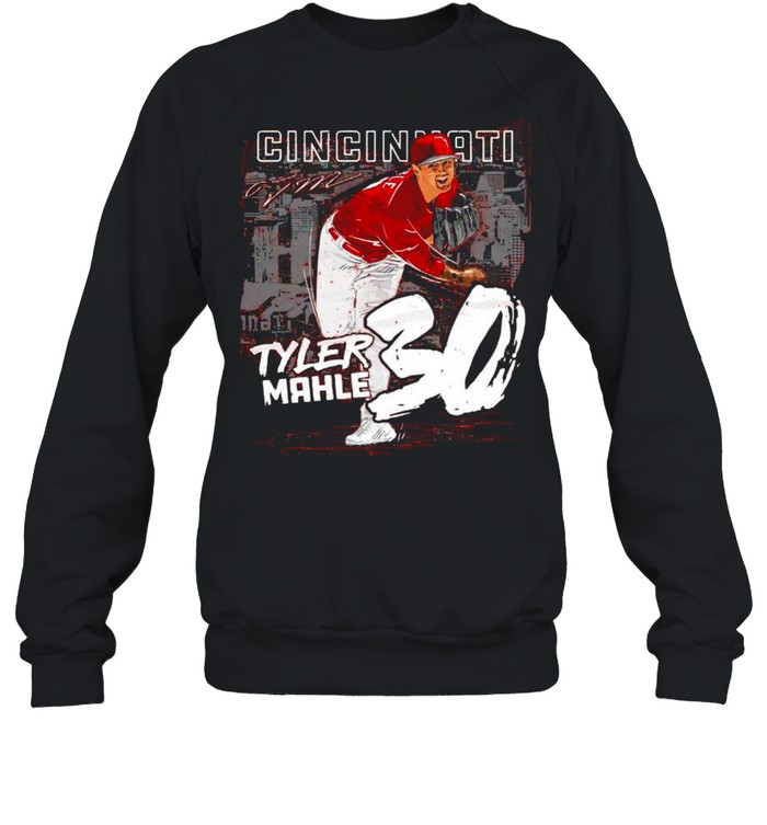 Cincinnati Baseball 30 Tyler Mahle throw ball signature shirt Unisex Sweatshirt