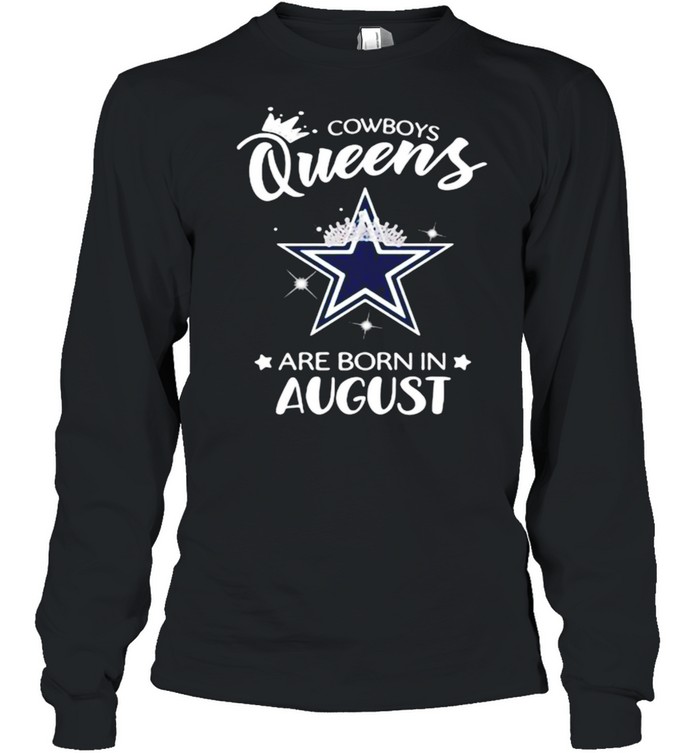 Cowboy Queens Are Born In August Crown Long Sleeved T-shirt