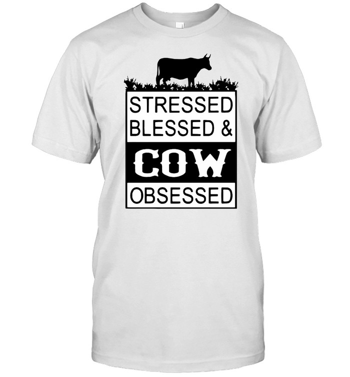 Good Stressed Blesses And Cow Obsessed T-shirt Classic Men's T-shirt