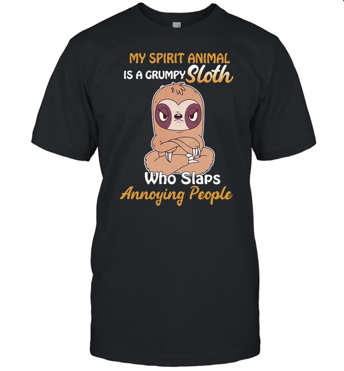 My Spirit Animal Is A Grumpy Sloth Who Slaps Annoying People T-shirt Classic Men's T-shirt