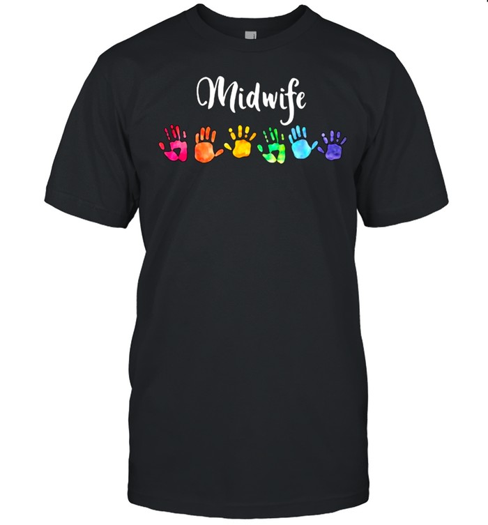 Rainbow Hands Midwife  Classic Men's T-shirt