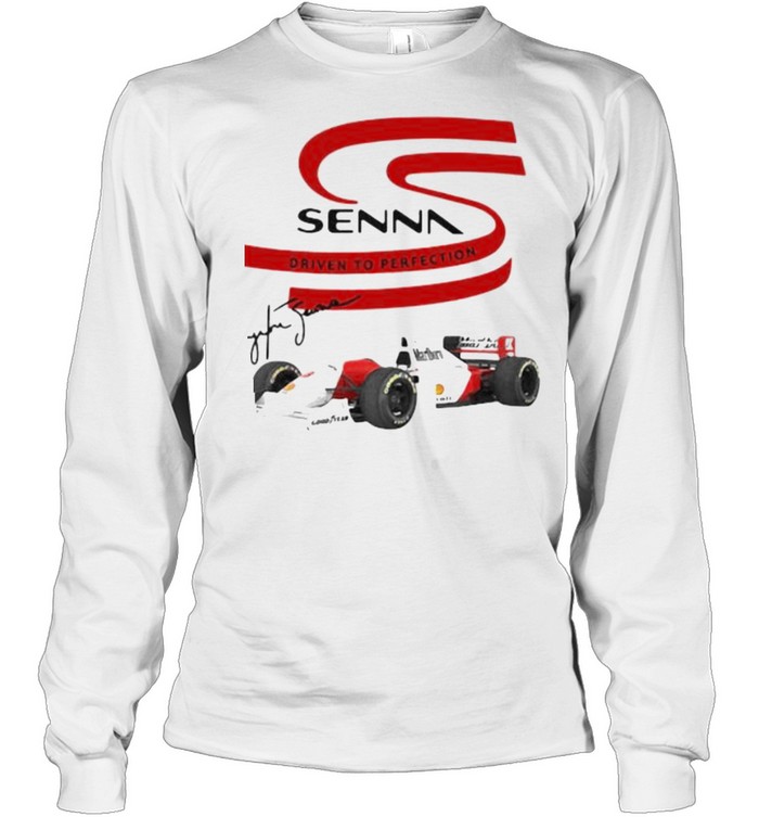 Senna Driven To Perfection Sprint Car Long Sleeved T-shirt