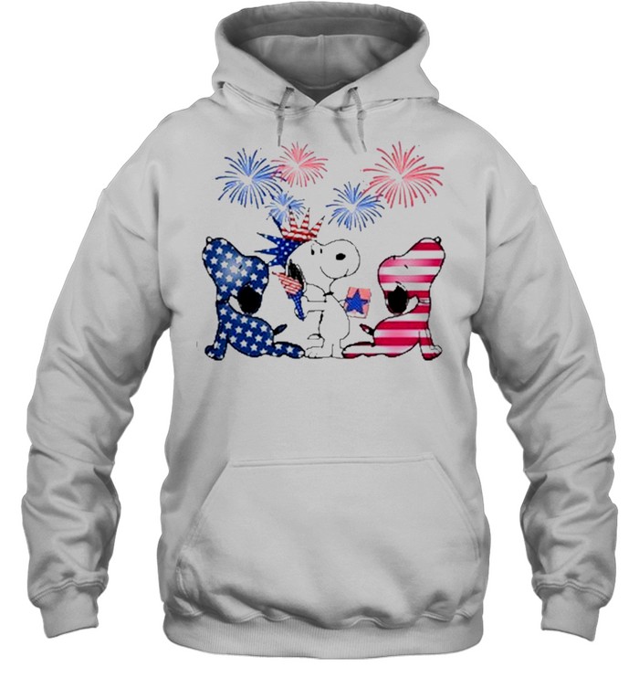 snoopy american 4th july independence day shirt Unisex Hoodie