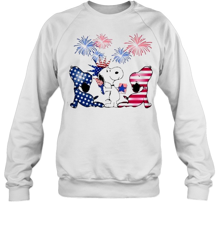 snoopy american 4th july independence day shirt Unisex Sweatshirt