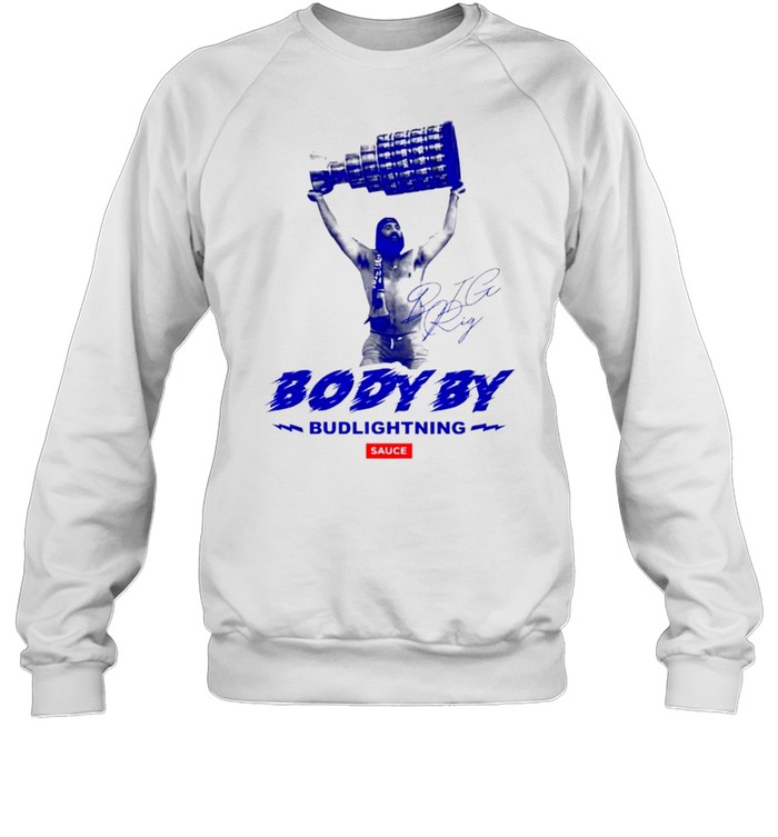 Body by bud lightning sauce shirt Unisex Sweatshirt