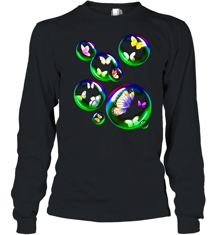 Butterfly Bubble T-shirt Long Sleeved T-shirt