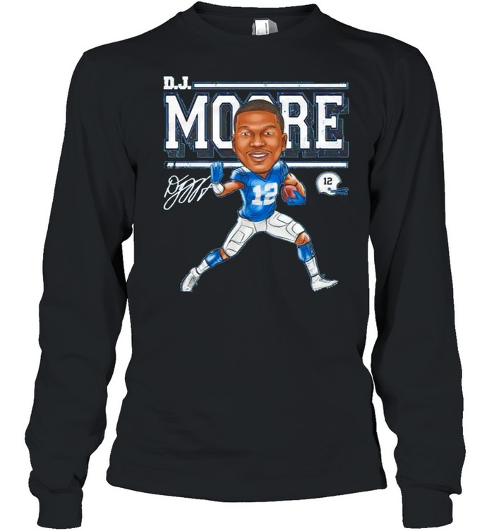 Carolina Panthers 2 D.J. Moore cartoon signature shirtCarolina Panthers 2 D.J. Moore cartoon signature shirt Long Sleeved T-shirt