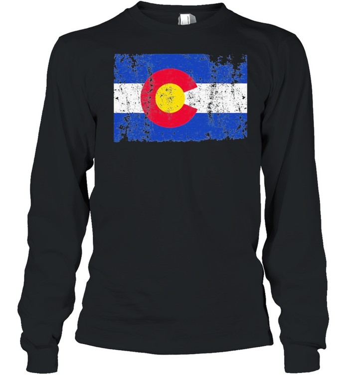 Colorado flag kids mom dad colorado day shirt Long Sleeved T-shirt