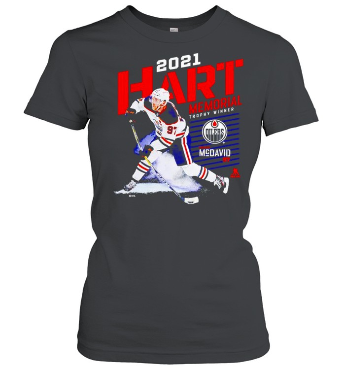 Connor McDavid Edmonton Oilers 2021 Hart Trophy Winner shirt Classic Women's T-shirt