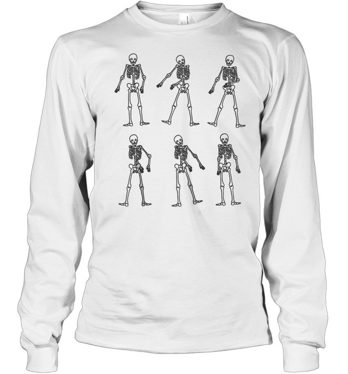 Cool Floss Dance Skeletons Cute Dancing Boys Girls shirt Long Sleeved T-shirt