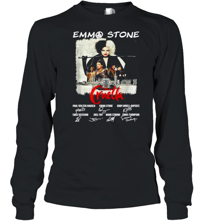 Emmas Stone Disney Cruella Signatures T- Long Sleeved T-shirt