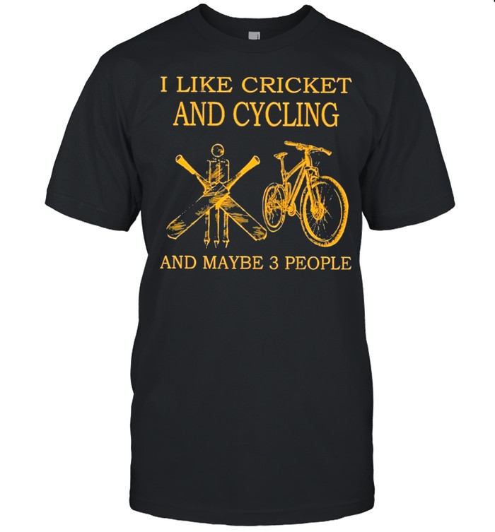 I like cricket and cycling and maybe 3 people shirt Classic Men's T-shirt