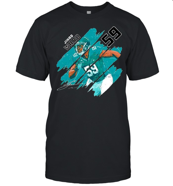 Jacksonville Jaguars 59 Jihad Ward stripes signature shirt Classic Men's T-shirt