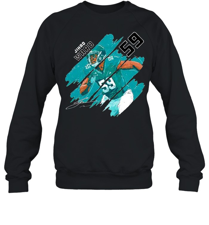 Jacksonville Jaguars 59 Jihad Ward stripes signature shirt Unisex Sweatshirt