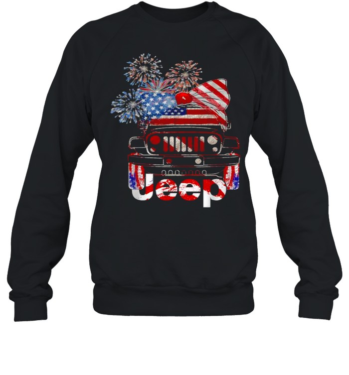 Jeep 4th Of July American Flag Independence T- T- Unisex Sweatshirt