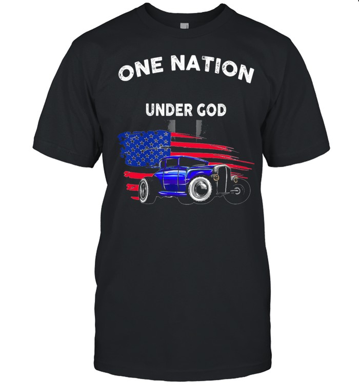 Rod Car One Nation Under God American Flag shirt Classic Men's T-shirt