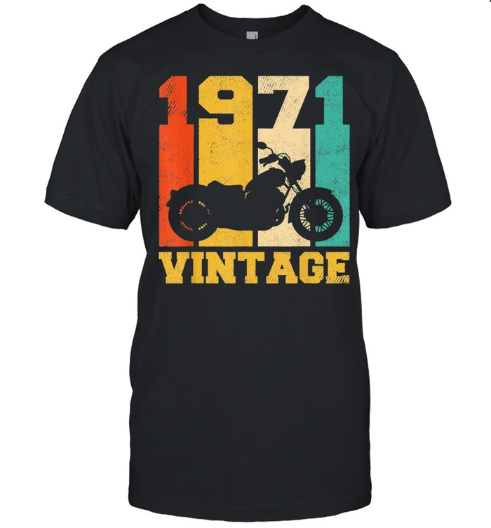 50 Years Old Vintage 1971 Motorcycle 50th Birthday shirt Classic Men's T-shirt