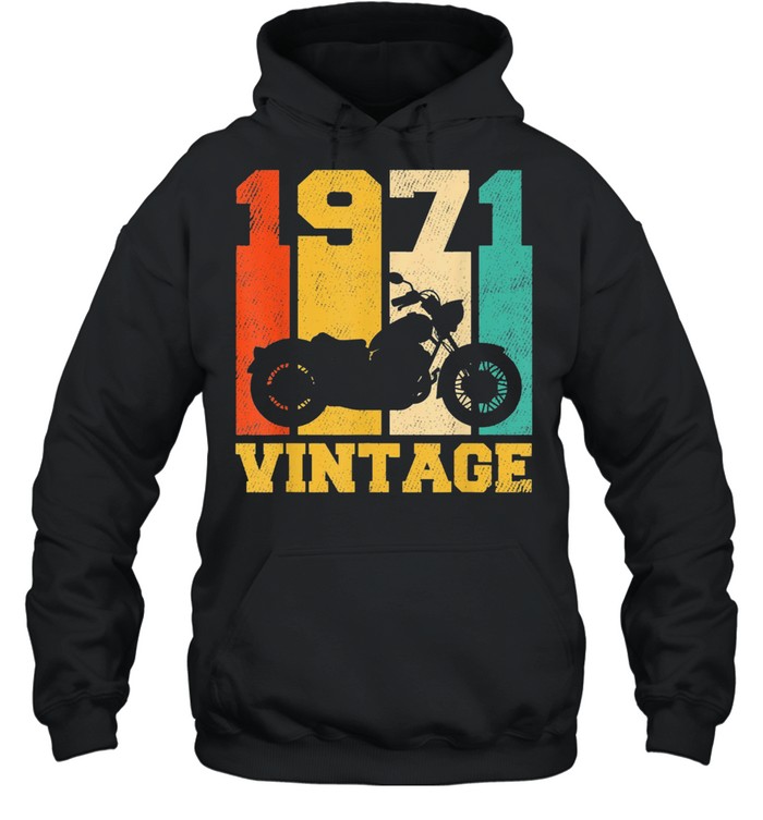 50 Years Old Vintage 1971 Motorcycle 50th Birthday shirt Unisex Hoodie