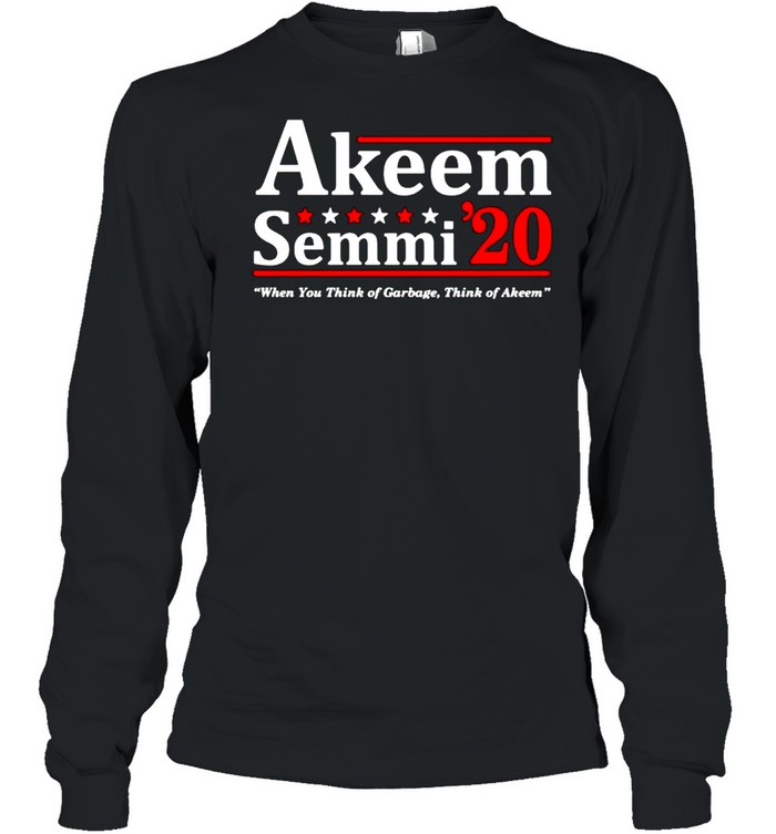 Akeem Semmi 2020 when you think of garbage think of akeem shirt Long Sleeved T-shirt