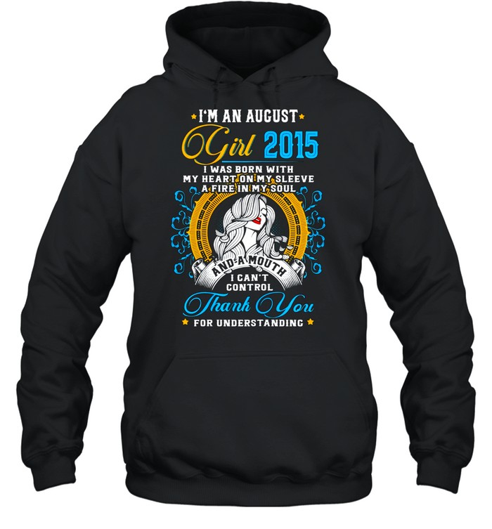 Awesome Since 2015 6th Birthday Im An August Girl 2015 shirt Unisex Hoodie