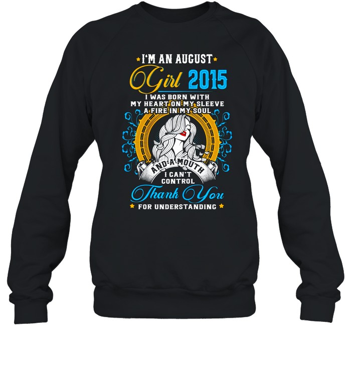 Awesome Since 2015 6th Birthday Im An August Girl 2015 shirt Unisex Sweatshirt