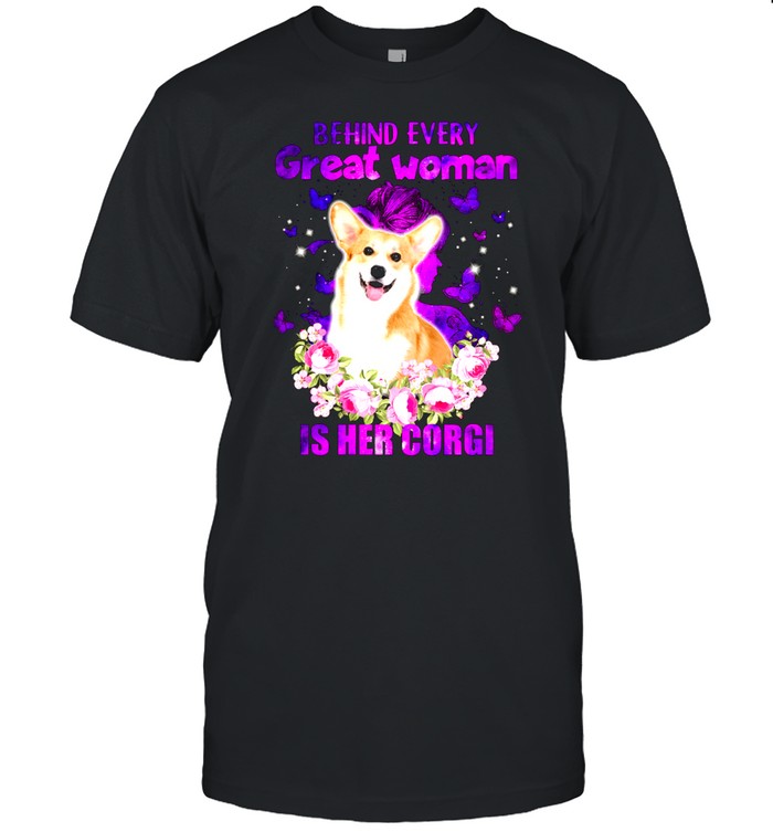 Behind Every Great Woman Is Her Corgi shirt Classic Men's T-shirt