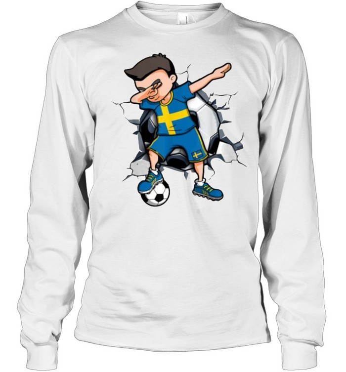 Dabbing Soccer Boy T Shirt Sweden Swedish Football Dabbing Soccer Boy T Shirt Sweden Swedish Football