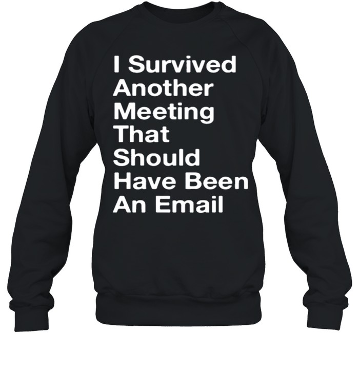 I Survived Another Meeting That Should Have Been An Email shirt Unisex Sweatshirt