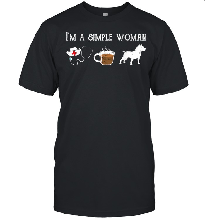 Im a simple woman Nurse coffee and Dog shirt Classic Men's T-shirt