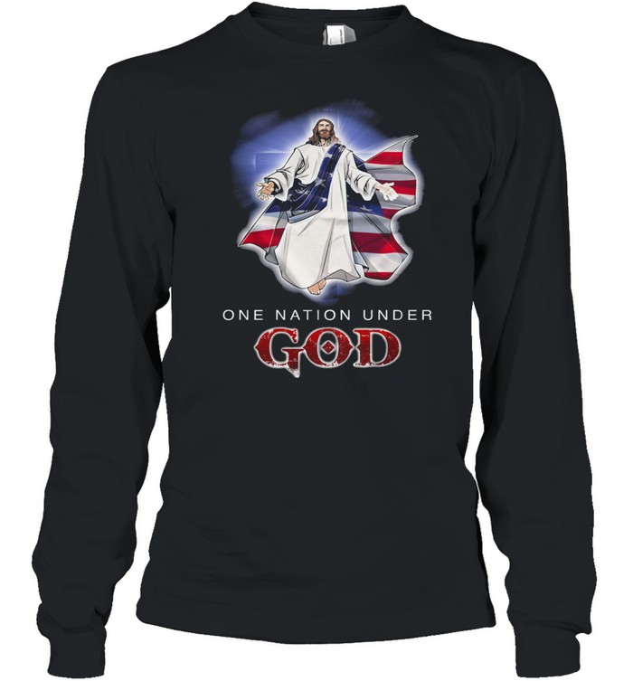 Jesus one nation under God shirt Long Sleeved T-shirt