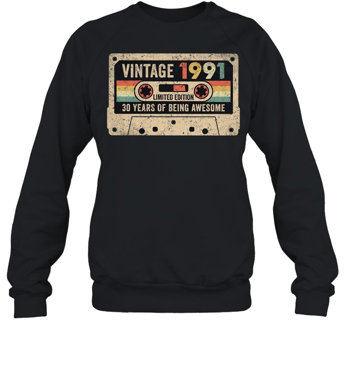 Vintage 1991 Cassette shirt Unisex Sweatshirt