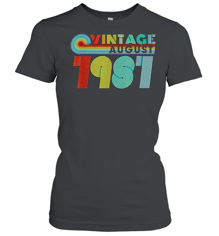 40th birthday vintage august 1981 40 years old shirt Classic Women's T-shirt