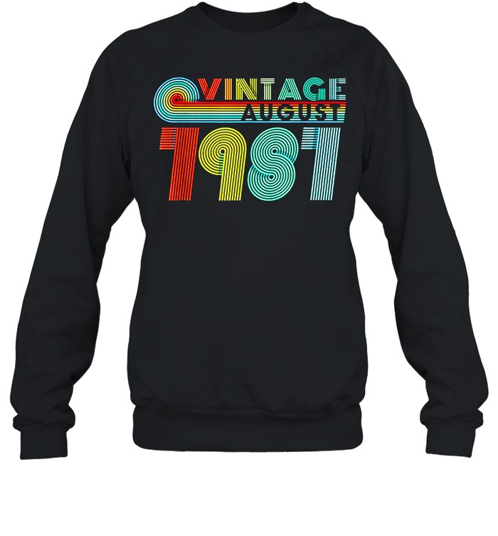 40th birthday vintage august 1981 40 years old shirt Unisex Sweatshirt