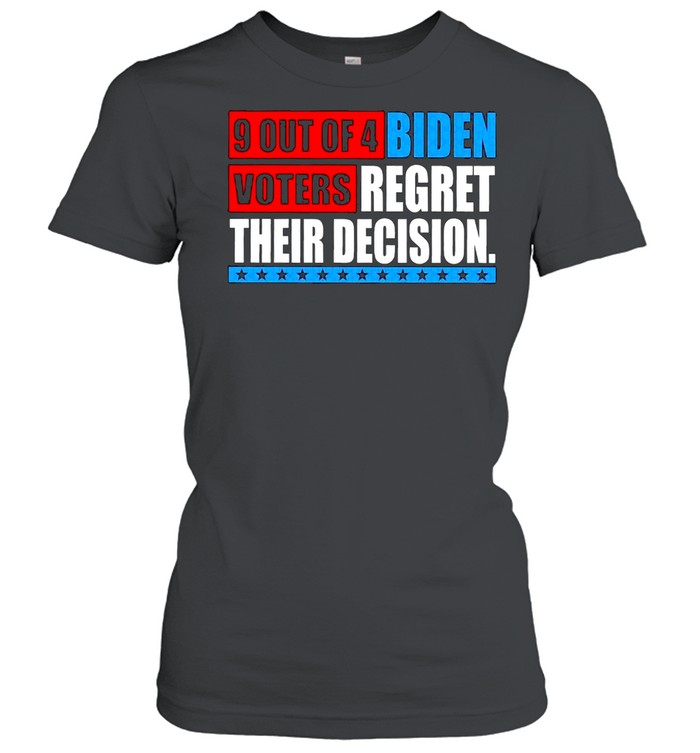 9 Out of 4 Biden Voters Regret Their Decision Anti Biden shirt Classic Women's T-shirt