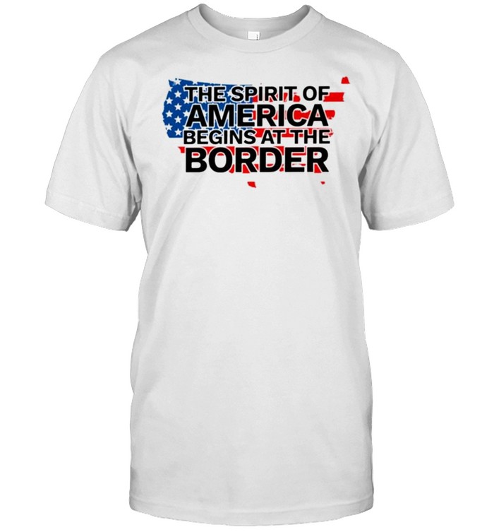 American flag the spirit of America begins at the border shirt Classic Men's T-shirt