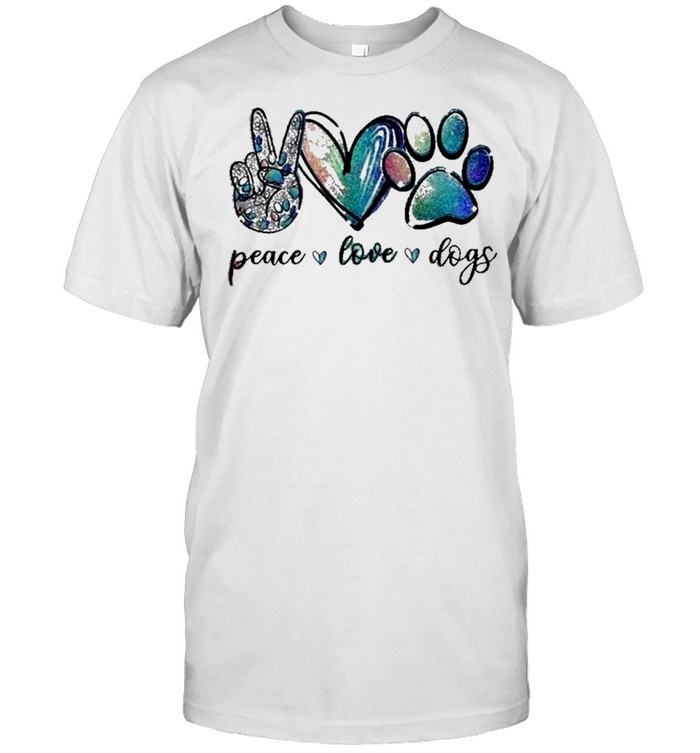 Gift for dog lover Peace Love Dogs shirt Classic Men's T-shirt