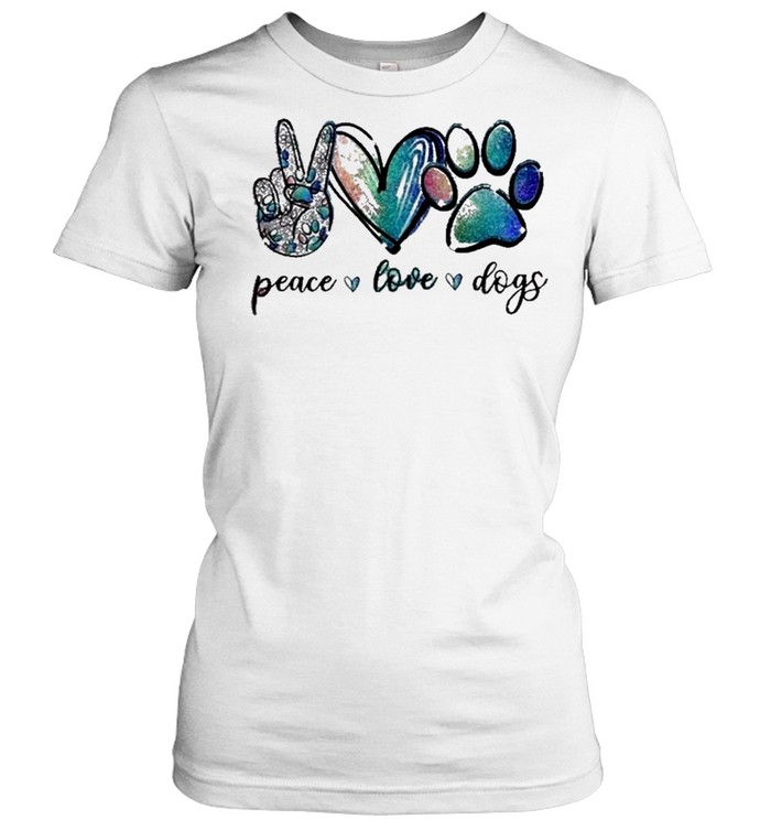 Gift for dog lover Peace Love Dogs shirt Classic Women's T-shirt