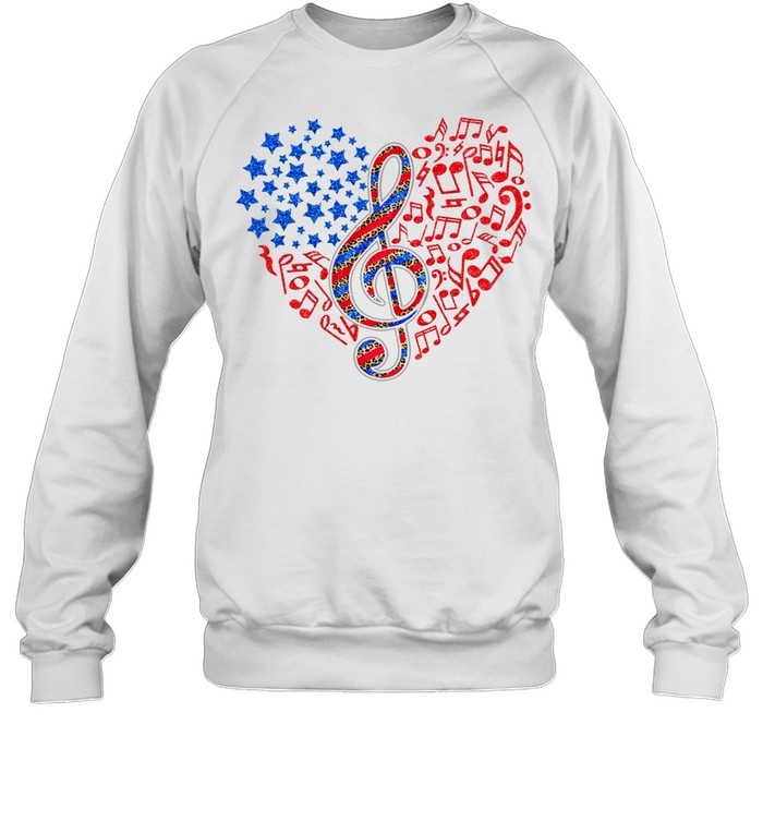 Heart note music love music shirt Unisex Sweatshirt