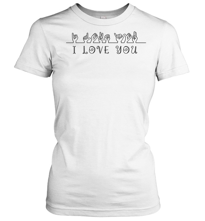 I Love You Hand Symbols shirt Classic Women's T-shirt