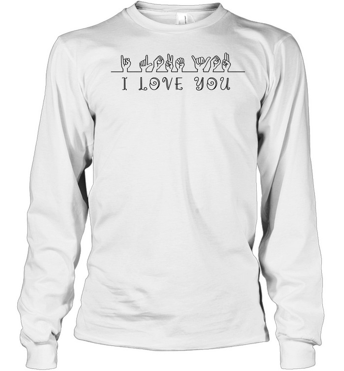 I Love You Hand Symbols shirt Long Sleeved T-shirt