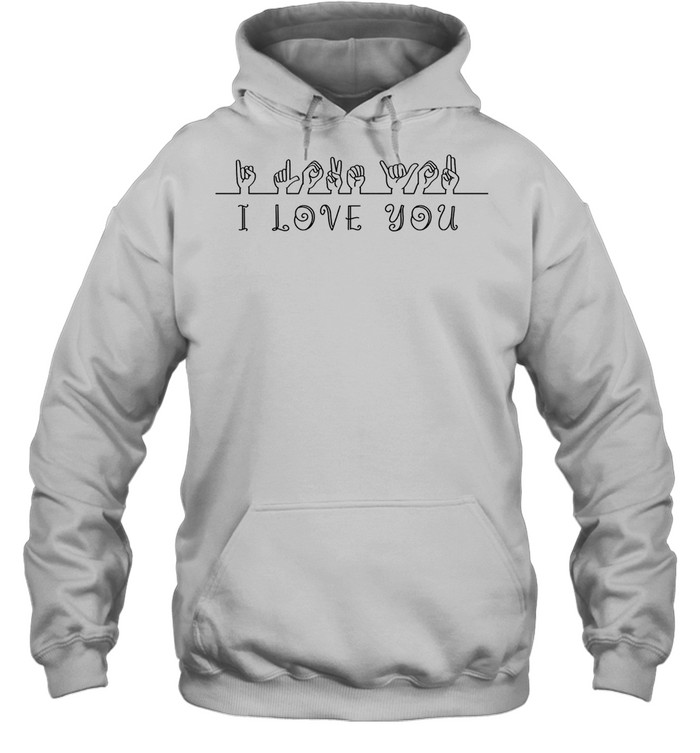 I Love You Hand Symbols shirt Unisex Hoodie